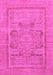 Machine Washable Abstract Pink Modern Rug, wshabs1315pnk