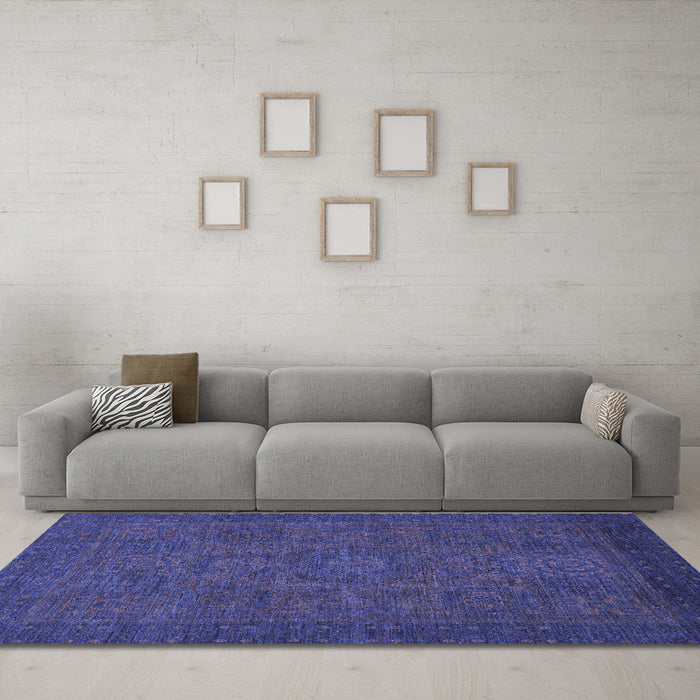 Machine Washable Abstract Blue Modern Rug in a Living Room, wshabs1316blu