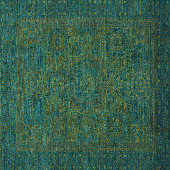 Square Abstract Turquoise Modern Rug, abs1316turq