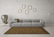 Machine Washable Abstract Brown Modern Rug in a Living Room,, wshabs1316brn