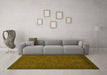 Machine Washable Abstract Yellow Modern Rug in a Living Room, wshabs1316yw