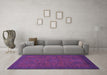 Machine Washable Abstract Purple Modern Area Rugs in a Living Room, wshabs1316pur