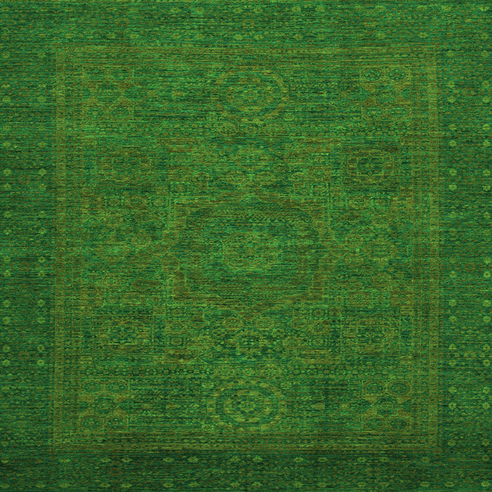 Square Abstract Green Modern Rug, abs1316grn