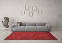 Machine Washable Abstract Red Modern Rug, wshabs1316red