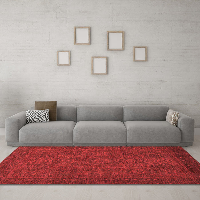 Modern Red Washable Rugs