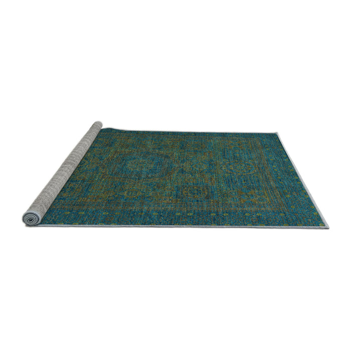 Sideview of Machine Washable Abstract Light Blue Modern Rug, wshabs1316lblu