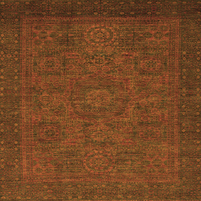 Square Abstract Orange Modern Rug, abs1316org