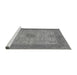 Sideview of Machine Washable Abstract Gray Modern Rug, wshabs1317gry