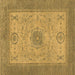 Square Abstract Brown Modern Rug, abs1317brn