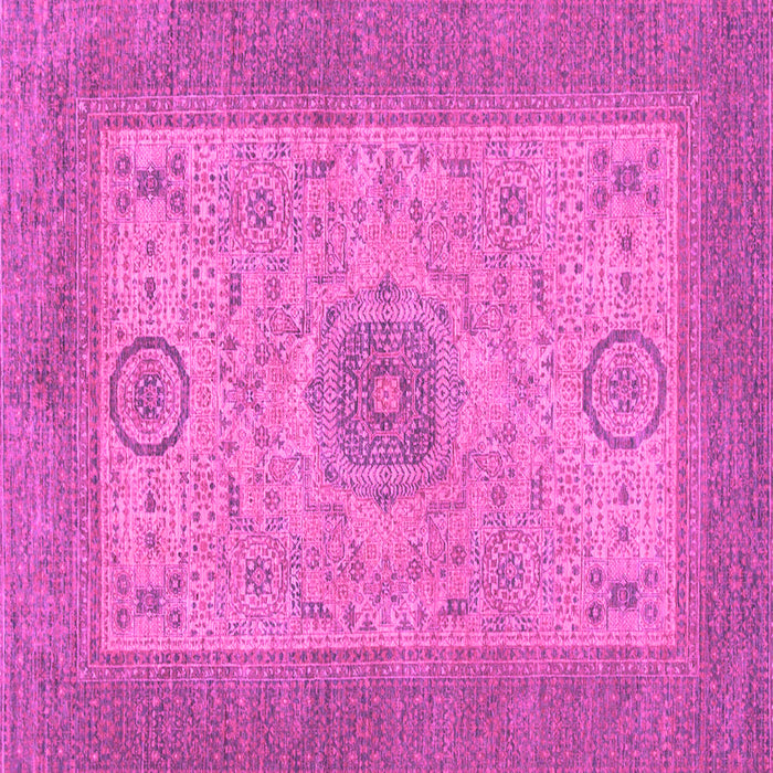 Square Machine Washable Abstract Pink Modern Rug, wshabs1317pnk