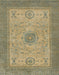 Abstract Copper Green Modern Rug, abs1317