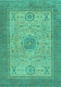 Abstract Turquoise Modern Rug, abs1317turq