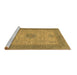 Sideview of Machine Washable Abstract Brown Modern Rug, wshabs1317brn