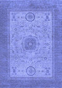 Abstract Blue Modern Rug, abs1317blu