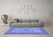 Machine Washable Abstract Blue Modern Rug in a Living Room, wshabs1317blu