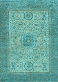 Abstract Light Blue Modern Rug, abs1317lblu