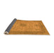 Sideview of Abstract Orange Modern Rug, abs1317org