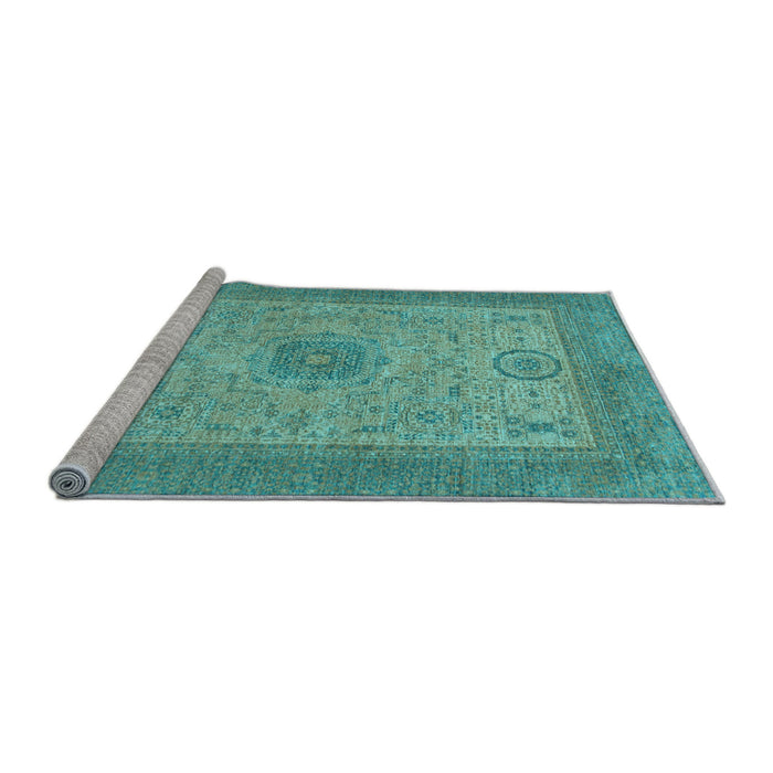 Sideview of Machine Washable Abstract Light Blue Modern Rug, wshabs1317lblu