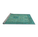 Sideview of Machine Washable Abstract Light Blue Modern Rug, wshabs1317lblu