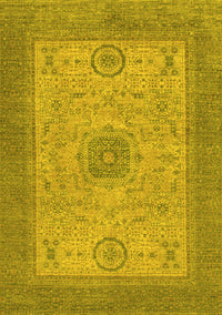 Abstract Yellow Modern Rug, abs1317yw