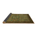 Sideview of Abstract Hazel Green Modern Rug, abs1318