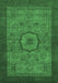 Machine Washable Abstract Emerald Green Modern Area Rugs, wshabs1318emgrn