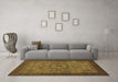 Machine Washable Abstract Brown Modern Rug in a Living Room,, wshabs1318brn