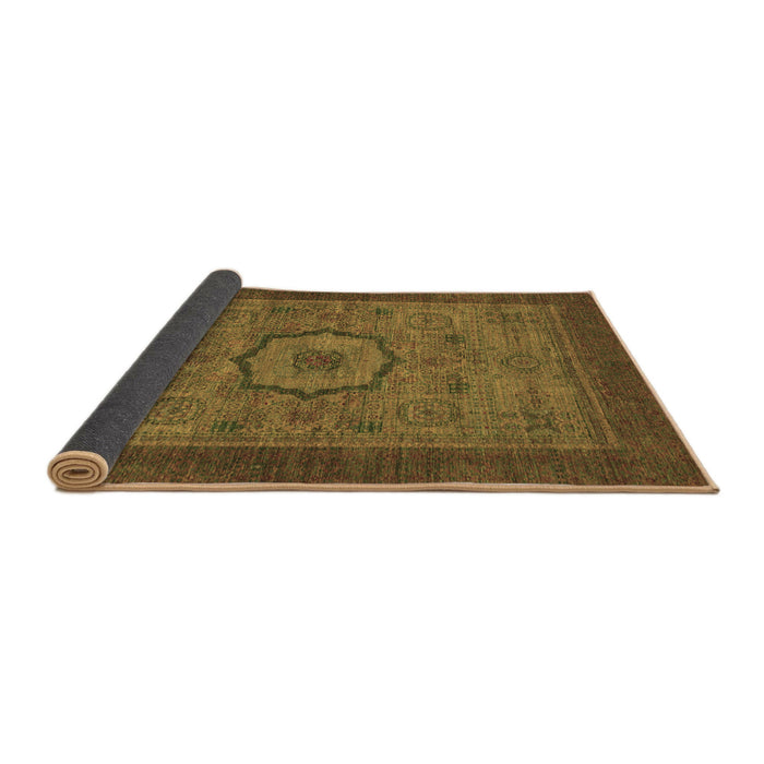 Sideview of Abstract Brown Modern Rug, abs1318brn