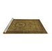 Sideview of Machine Washable Abstract Brown Modern Rug, wshabs1318brn