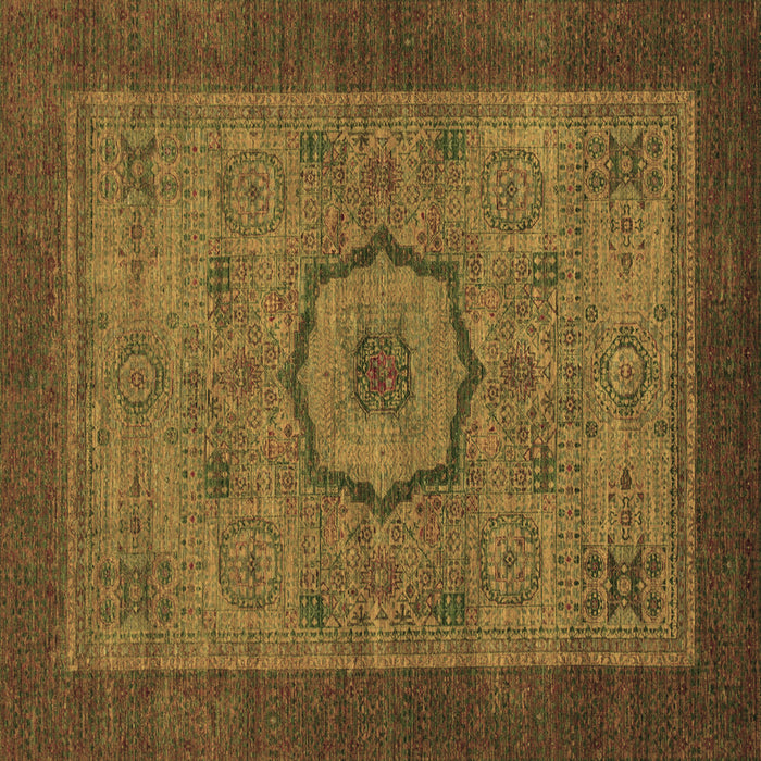Square Abstract Brown Modern Rug, abs1318brn