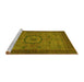 Sideview of Machine Washable Abstract Yellow Modern Rug, wshabs1318yw