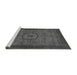 Sideview of Machine Washable Abstract Gray Modern Rug, wshabs1318gry