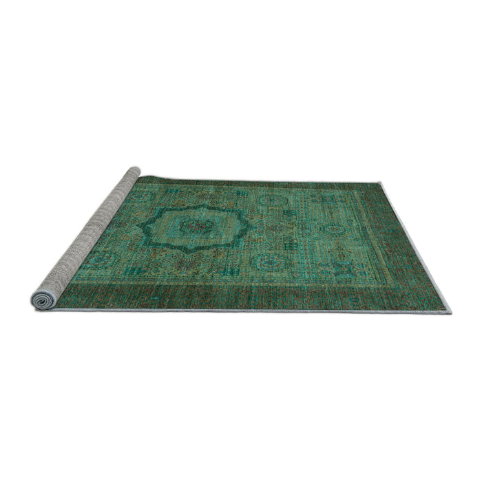 Sideview of Machine Washable Abstract Light Blue Modern Rug, wshabs1318lblu