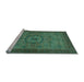 Sideview of Machine Washable Abstract Light Blue Modern Rug, wshabs1318lblu