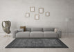 Machine Washable Abstract Gray Modern Rug in a Living Room,, wshabs1318gry