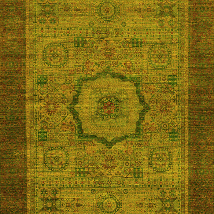 Abstract Yellow Modern Rug, abs1318yw