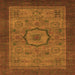 Square Abstract Orange Modern Rug, abs1318org