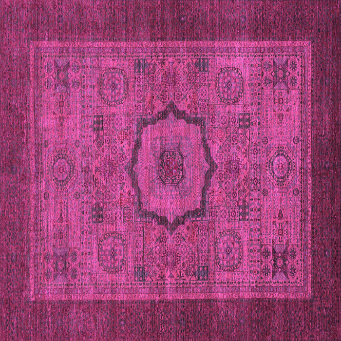 Square Machine Washable Abstract Pink Modern Rug, wshabs1318pnk