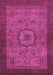 Machine Washable Abstract Pink Modern Rug, wshabs1318pnk