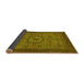 Sideview of Abstract Yellow Modern Rug, abs1318yw