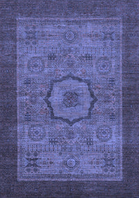 Abstract Blue Modern Rug, abs1318blu