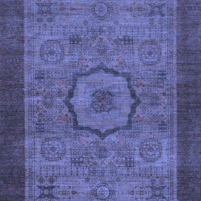 Abstract Blue Modern Rug, abs1318blu