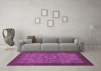 Machine Washable Abstract Purple Modern Rug, wshabs1318pur