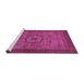 Sideview of Machine Washable Abstract Pink Modern Rug, wshabs1318pnk