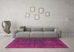 Machine Washable Abstract Pink Modern Rug in a Living Room, wshabs1319pnk