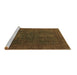 Sideview of Machine Washable Abstract Brown Modern Rug, wshabs1319brn