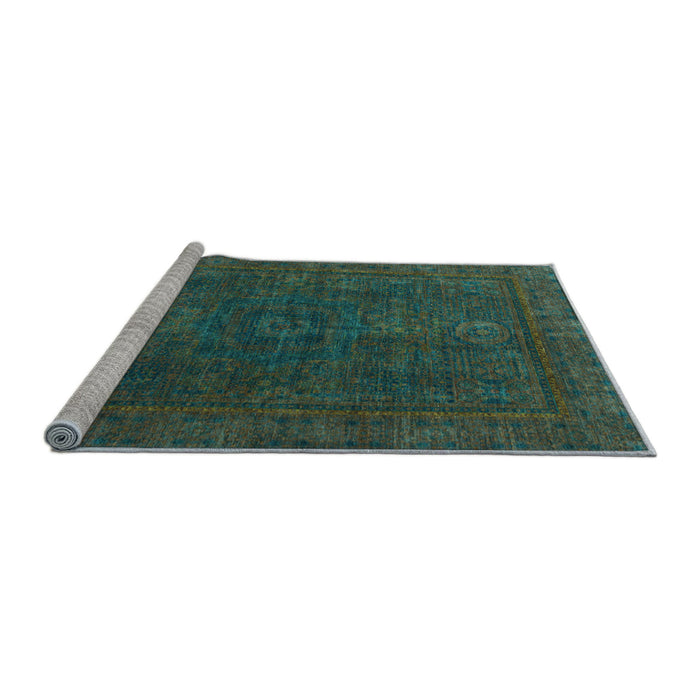 Sideview of Machine Washable Abstract Light Blue Modern Rug, wshabs1319lblu