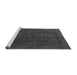 Sideview of Machine Washable Abstract Gray Modern Rug, wshabs1319gry