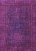 Machine Washable Abstract Purple Modern Area Rugs, wshabs1319pur