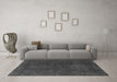 Machine Washable Abstract Gray Modern Rug in a Living Room,, wshabs1319gry